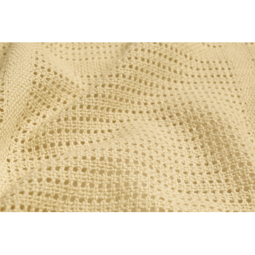 Jemná ažurková bavlnená dečka 110x70 - béžová káva