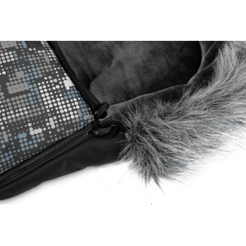 Prešívaný fusák s kožušinou SENSILLO OLAF DOTS - grafit