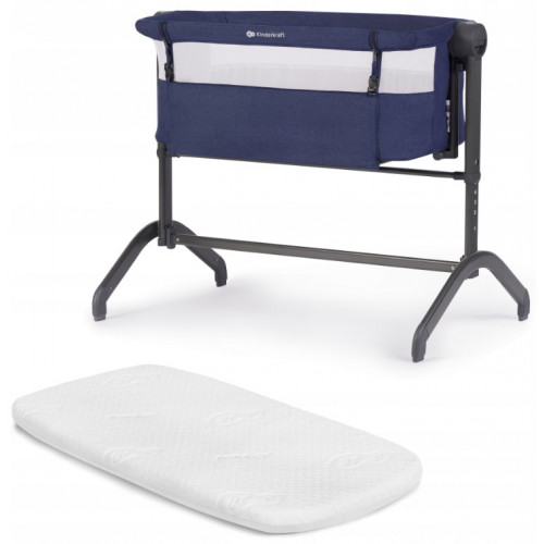 Kinderkraft Detská prídavná postieľka 2v1, Bea - jeans