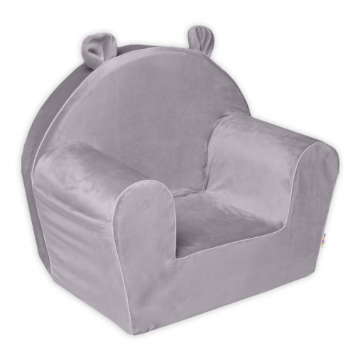 Detské kresielko Velvet s bočným vreckom Baby Nellys, sivé