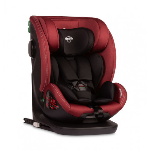 Detská autosedačka Securo 40-150 cm, otočná, ISOFIX, i-Size, 40-150, červená