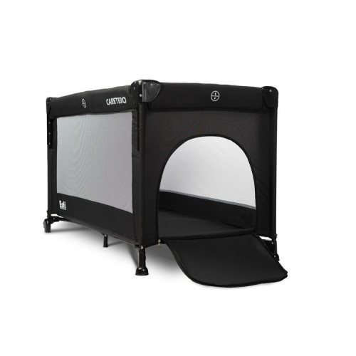 Cestovná postieľka so sťahovacou bočnícou, ESTI - čierna