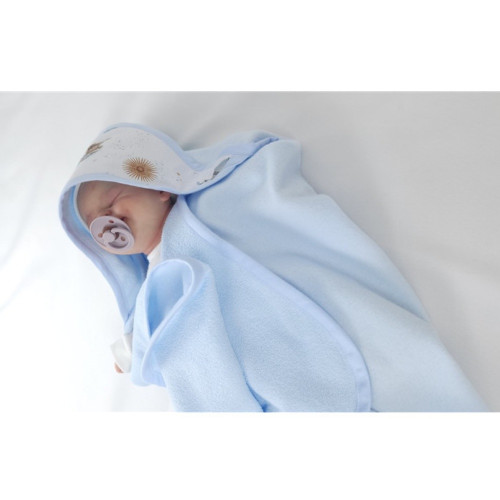 Detská osuška 100x100cm, froté bavlna, Méďa pilot - biela, modrá