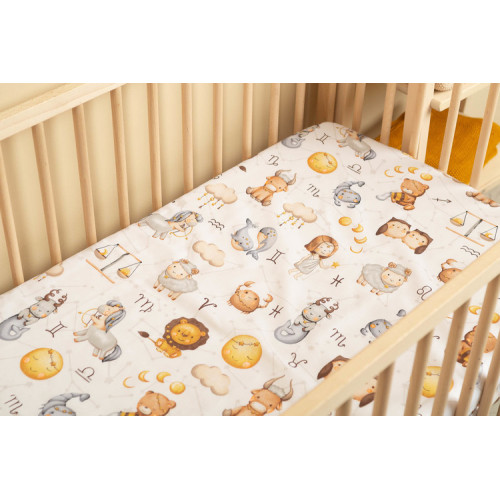 Prestieradlo do postieľky 60x120, Hviezdne zvieratká