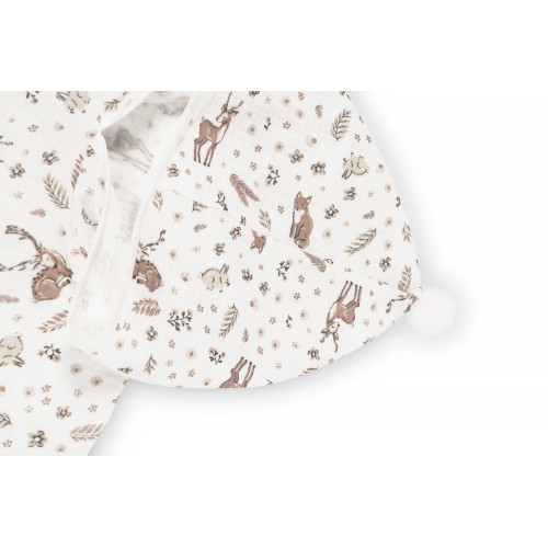 Mušelínové pončo Králičci - biele