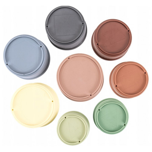 Plastové hrnčeky do vody, pastelové