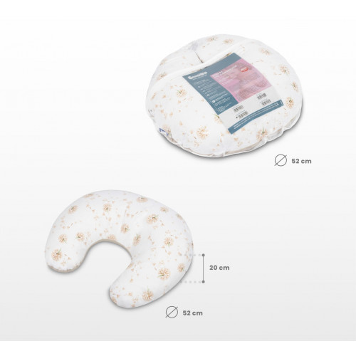Dojčiace vankúš, podkova, mušelín, bavlna, Baletka, púdrovo ružová