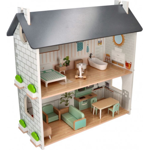 Drevený útulný domček pre bábiky - Adam Toys