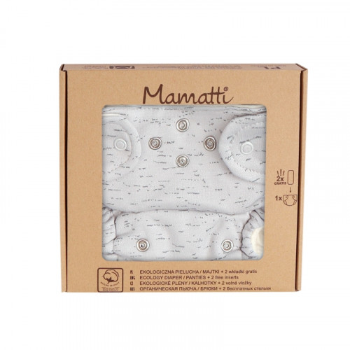 Mamatti Látková plienka EKO sada - nohavičky + 2 x plienka, veľ. 5 - 14 kg, Star