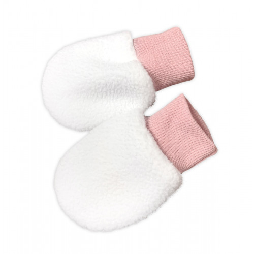 Bavlnený oteplený overálok s kapucňou, rukavičky, topánky, 3D sada Nature - koral, 74