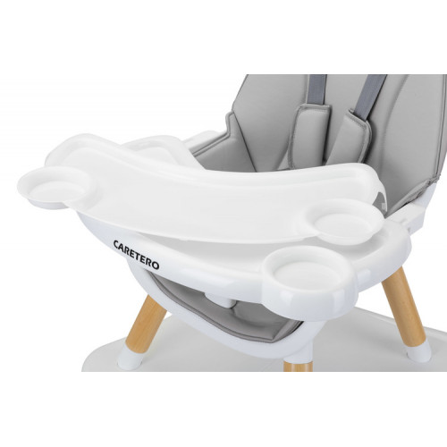 Multifunkčná jedálenská stolička, stolček 2v1. Tuva, šedá