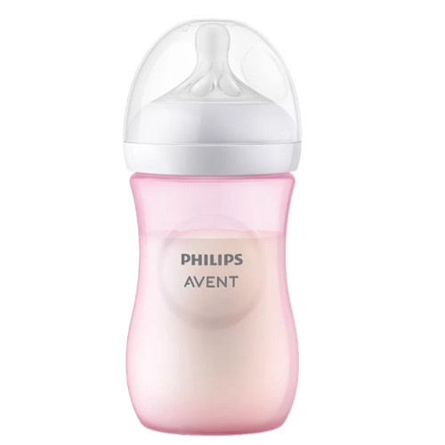 Dojčenská fľaša Natural Avent, Response, 260 ml, ružová