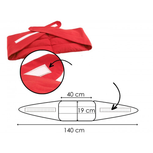 Bedrový nahrievací pás s čerešňovými kôstkami, termofor -  Cherry life, ecru