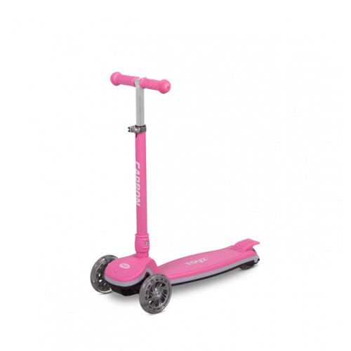 Kolobežka pre deti, 3 kolesová carbon - ružová