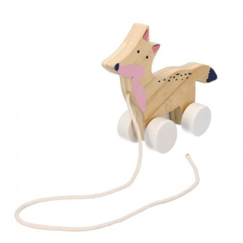 Edukačná bambusová hračka ťahacia - Líška