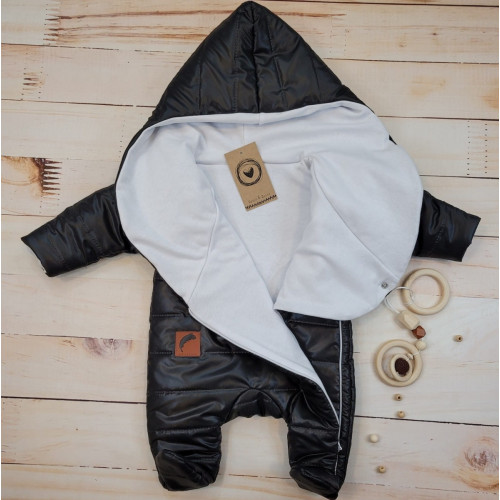 Zimná prešívaná kombinéza s bavlnenou podšívkou, Z&Z - čierna, veľ. 86