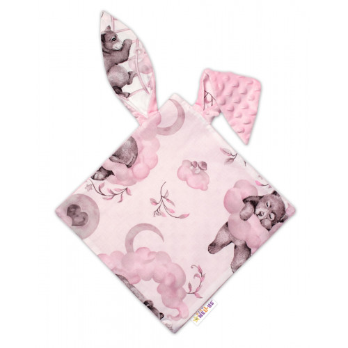 6-dielna výhod. sada s darčekom pre bábätko Baby Nellys, 135x100 Zvířátka na mráčku,ružová