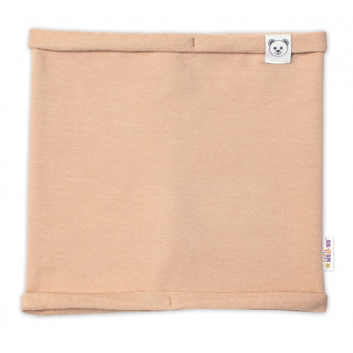 Čiapka s nákrčníkom bavlna, Little Bear, Baby Nellys, béžová, veľ. 92/98