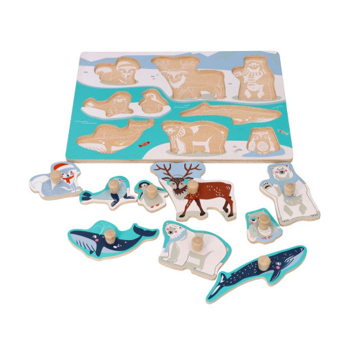 Edukačná vkladačka s úchytmi - Antarktída