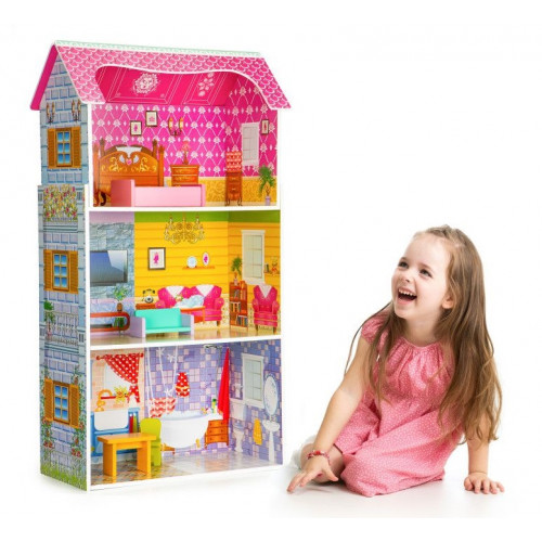 Drevený domček pre bábiky ECO TOYS - Slunečná rezidencie