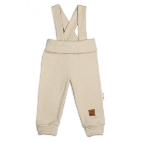 Rastúce legíny s trakmi, rebrované so širokým pásom - béžové