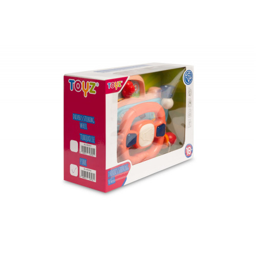 Interaktívna hračka so zvukom, volant - růžový