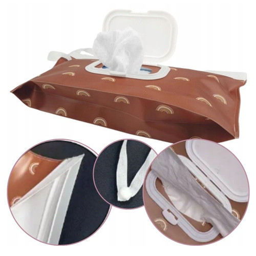 Puzdro/obal na vlhčené obrúsky, Dúha - hnedý