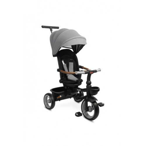 Multifunkčná detská trojkolka SABER - šedá, čierna