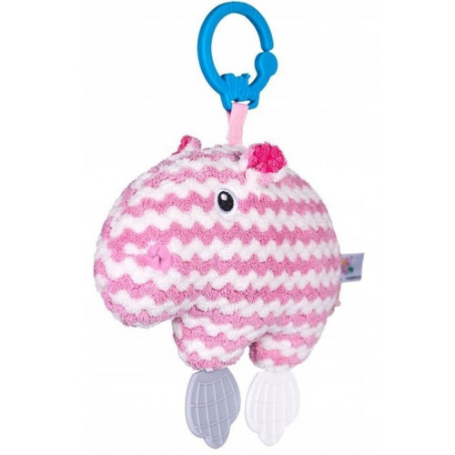 Bali Bazoo Závesná hračka na kočík Hrošík, ružová/biela