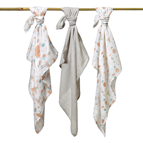 Bambusové detské plienky 3 ks BabyOno - béžové