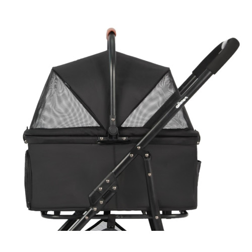 Qppet Bobbie Pet Stroller – kočík pre psy a mačky čierny, do 15 kg, skladací