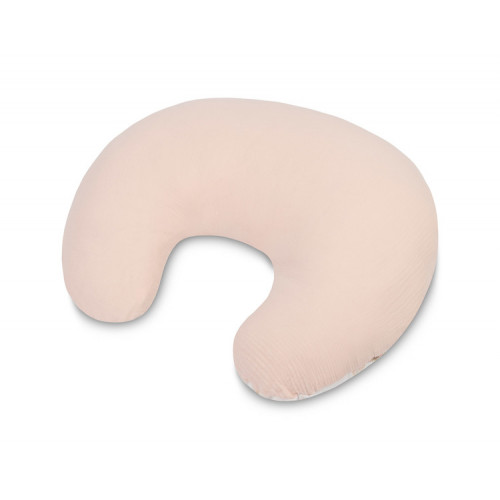 Dojčiace vankúš, podkova, mušelín, bavlna, Baletka, púdrovo ružová