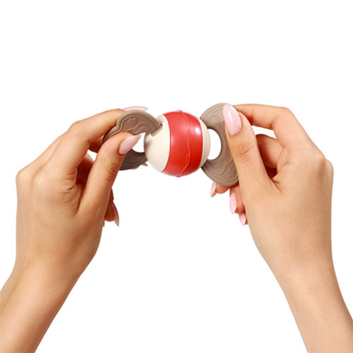 Hrkálka, hryzátko pre bábätko so zvukom Gulička - pastel