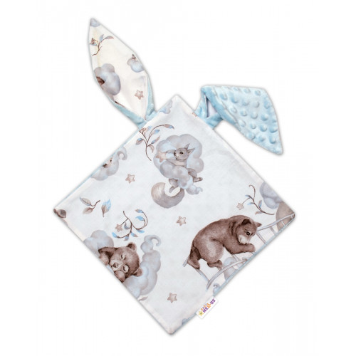 6-dielna výhod. sada s darčekom pre bábätko Baby Nellys, 135x100 Zvířátka na mráčku, modrá