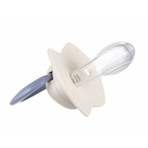 Canpol Babies Sada 2 ks symetrických silikónových cumlíkov, 6-18m +, PURE COLOR modrý