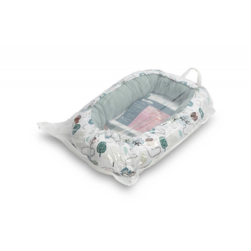 Hniezdočko, kokon pre bábätko mušelín, Ježko, zelený