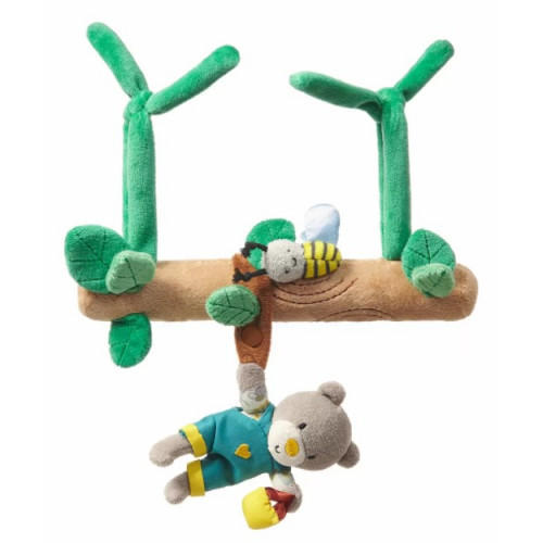 Závesná edukačná hračka na kočík Teddy Gardener, mätová, béžová