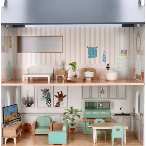 Drevený útulný domček pre bábiky - Adam Toys