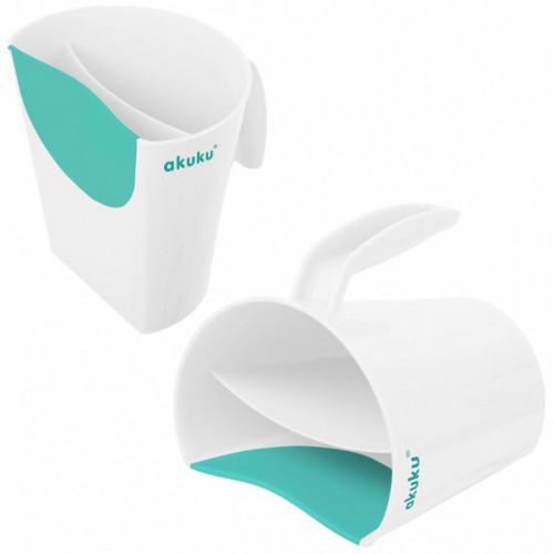 Akuku Hrnček na kúpanie, umývanie hlavičky - biely, mätový