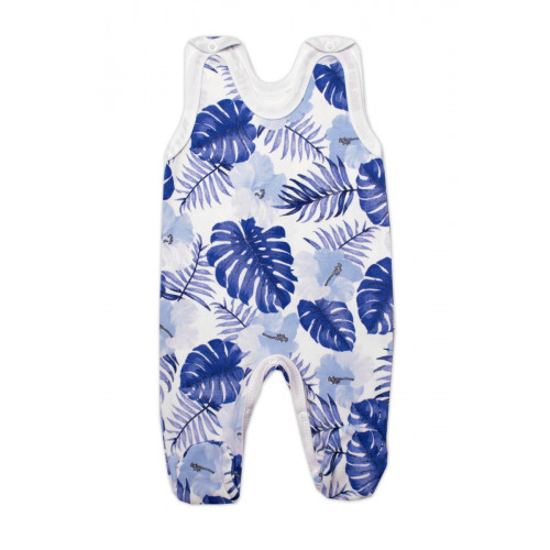 Novorodenecká sada do pôrodnice Mamatti, Listy, modrá, biela, veľ. 62