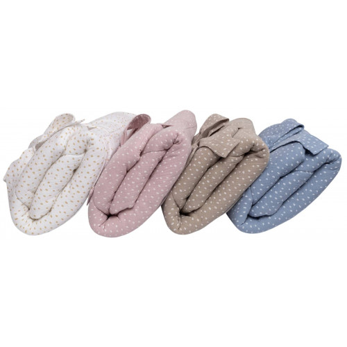 Mušelinová zavinovačka s výstužou na zaväzovanie DOTS Baby Nellys 75x75cm, jeans