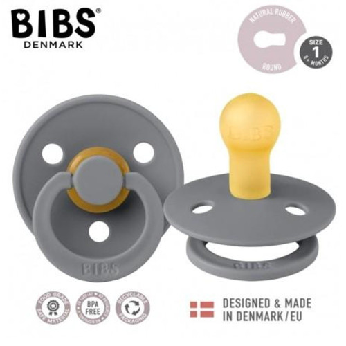 Kaučukový cumlík, BIBSKaučukový cumlík BIBS, 0-6 m, sivý