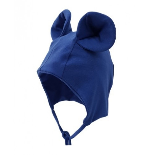 BEXA Bavlnená dvojvrstvová čiapka na zaväzovanie Miki + šatka - granátová