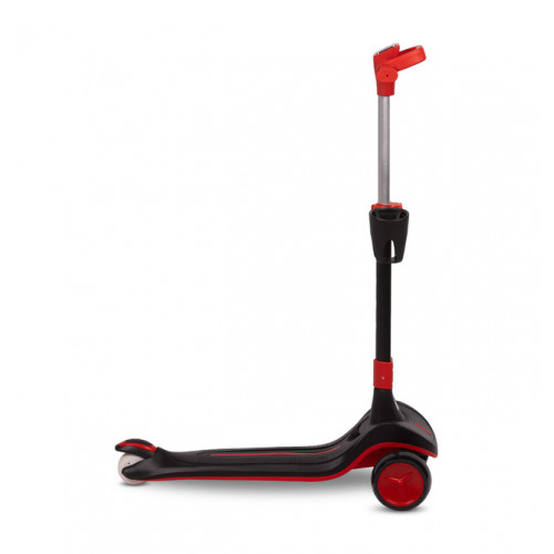 Detská trojkolesová kolobežka s LED kolieskami Satura, čierná