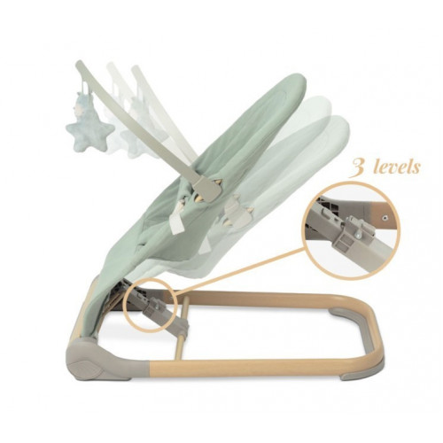 Lehátko pre bábätko Nesso, tm. šedé + taška