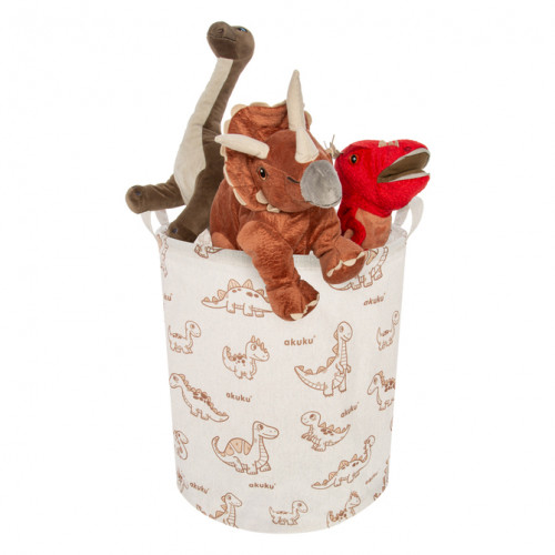 Kôš na hračky, skladací - Dino béžový
