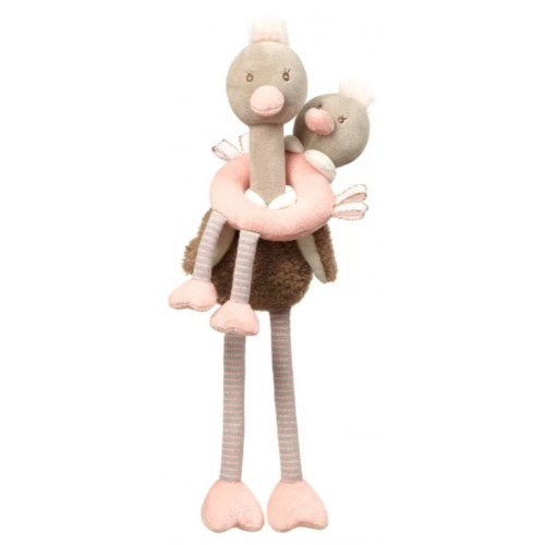 BabyOno Sada edukačných hračiek - Ostrich Mcknox family, sivá, ružová