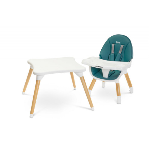 Multifunkčná jedálenská stolička, stolček 2v1. Tuva, tm. zelená