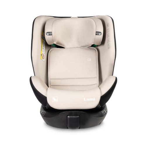 Autosedačka Lumi i-Size 40-150 cm, Isofix, 360 °, rastová, od 0m + do 12 rokov - béžová