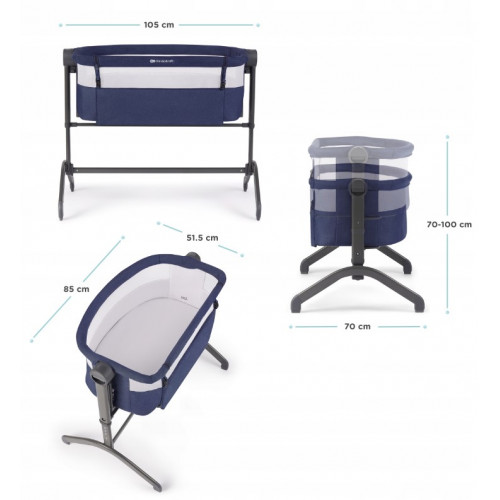 Kinderkraft Detská prídavná postieľka 2v1, Bea - jeans
